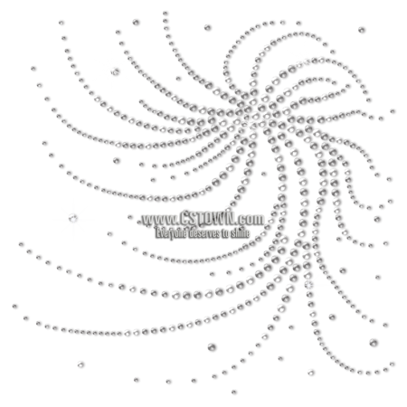 Sparkle Beautiful Curve Quality Rhinestone Transfer For Gymnastic Suit